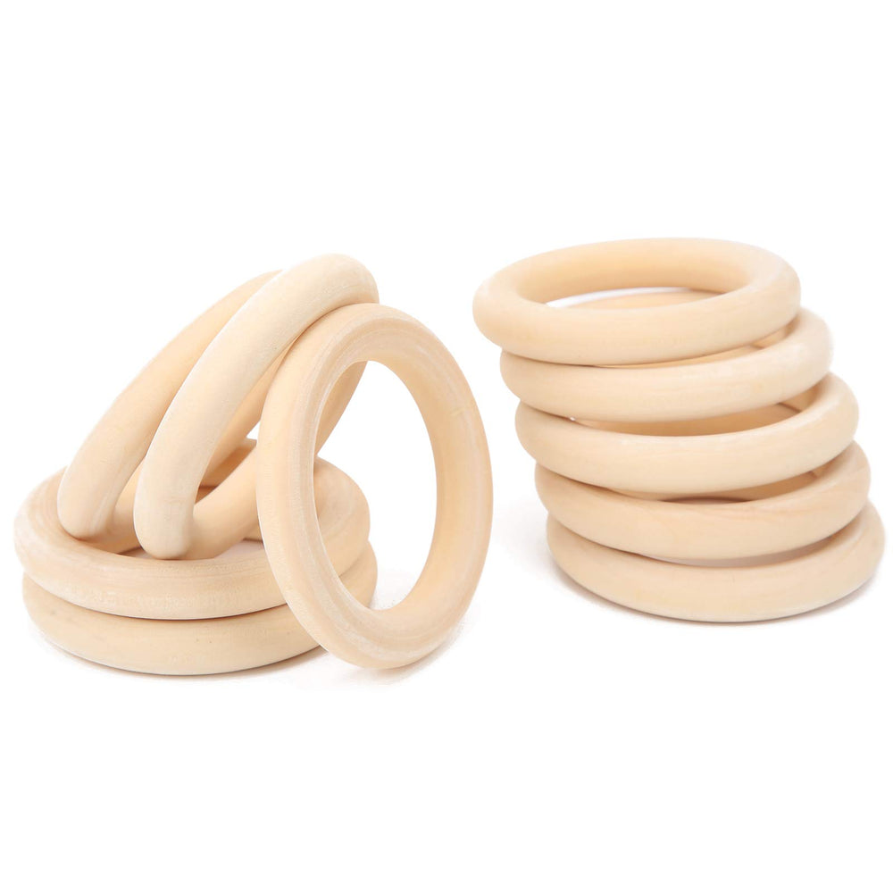 Zerodis 65mm wood circle craft accessory for projects and decor.