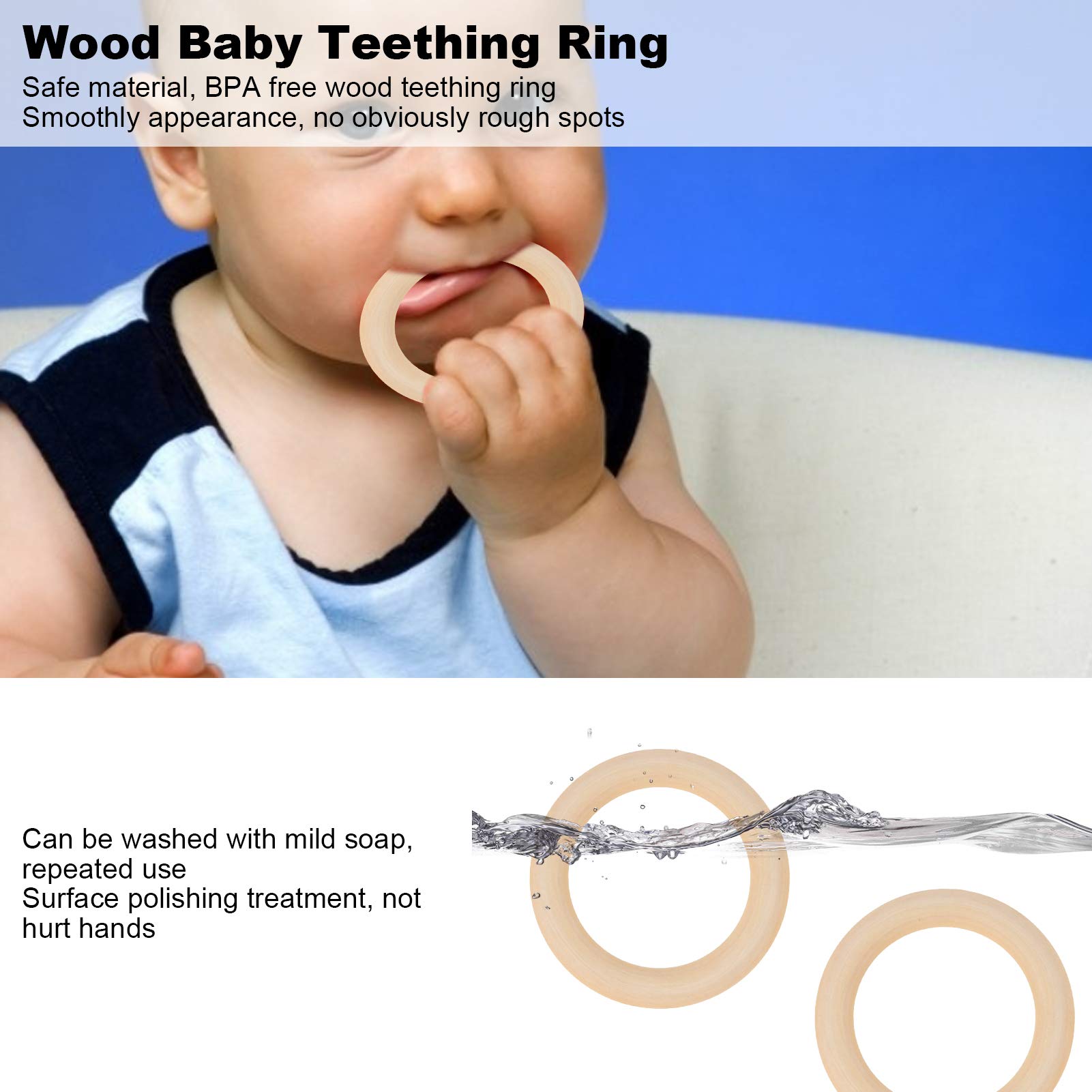 Zerodis unfinished wood circle 65mm ideal for DIY pendants.