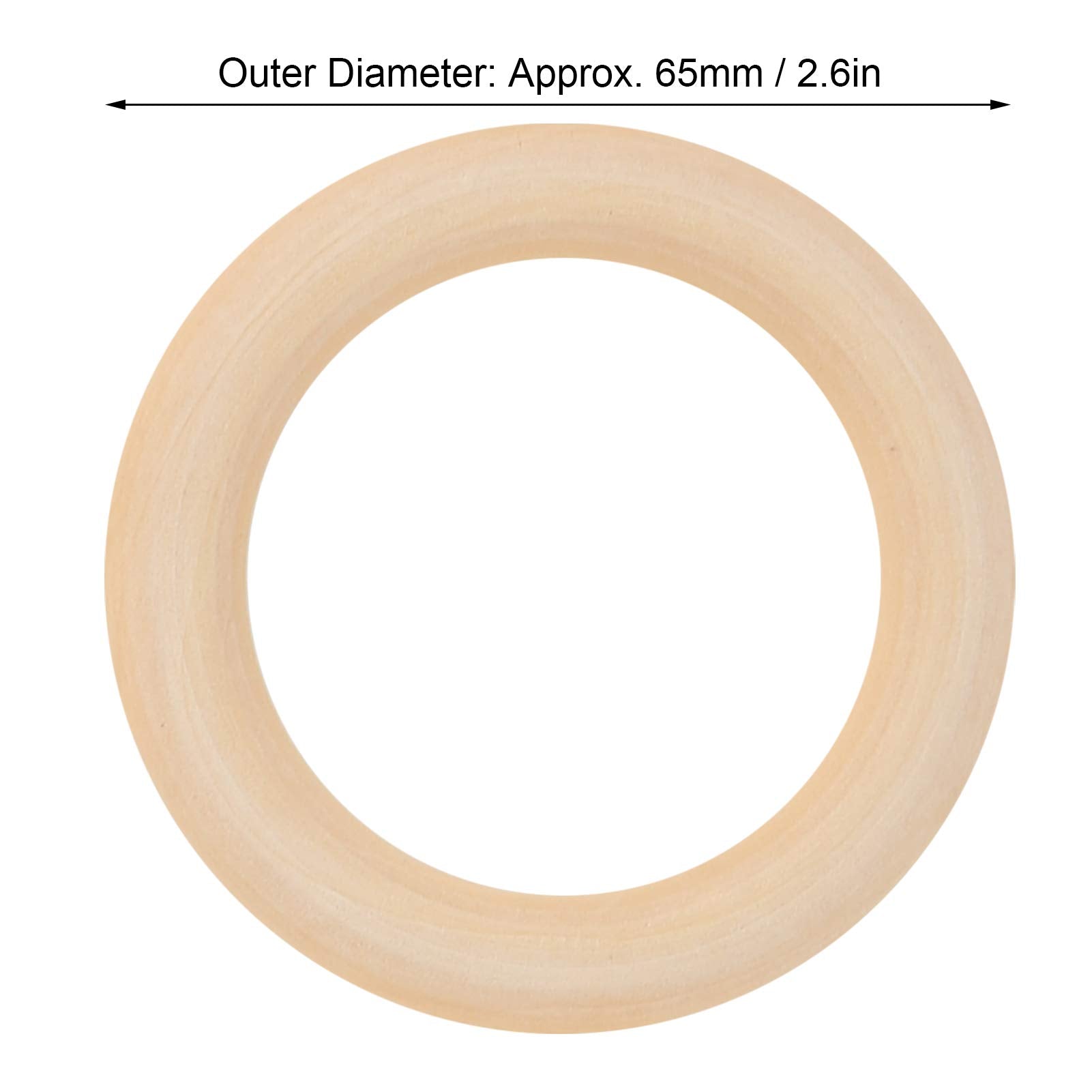 Zerodis wood circle 65mm for decorative accents and home decor.