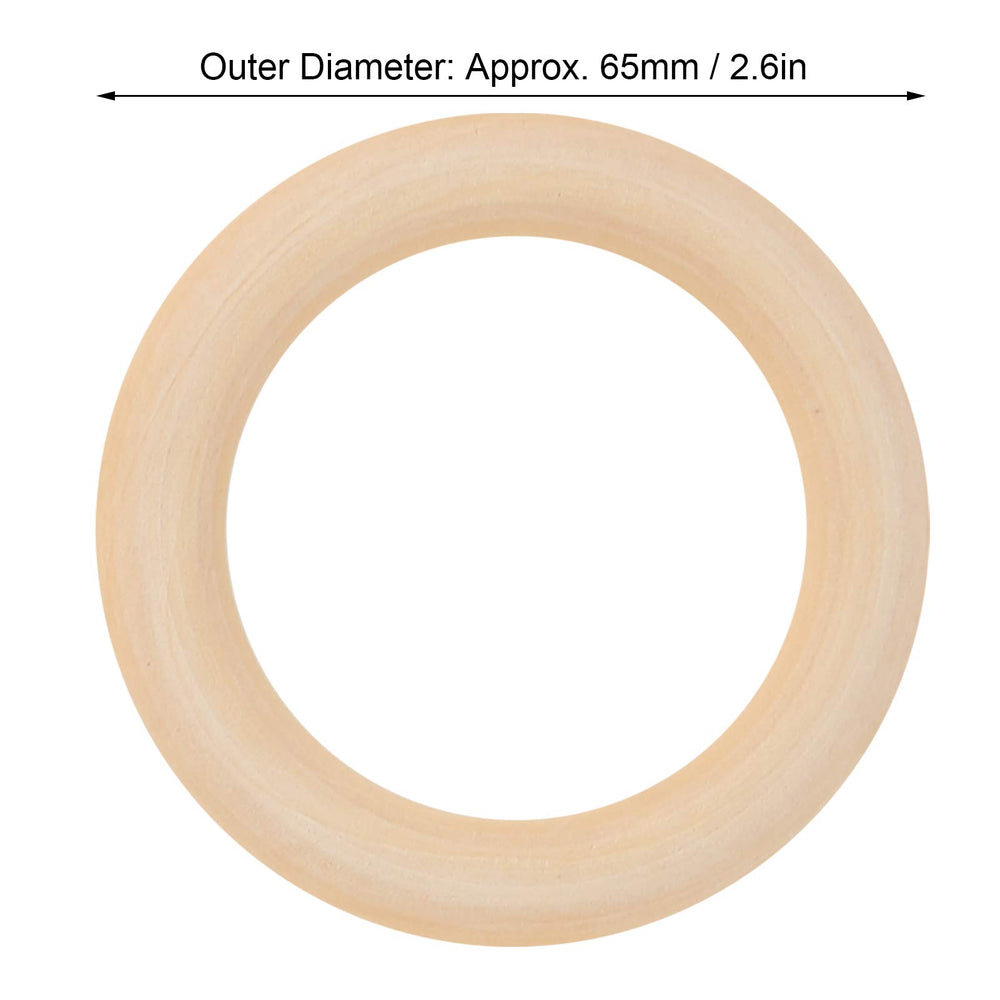 Zerodis wood circle 65mm for decorative accents and home decor.