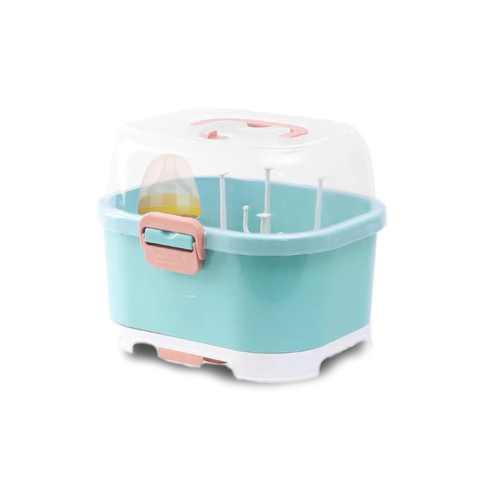 Zerone baby bottle drying rack in green for air-drying bottles
