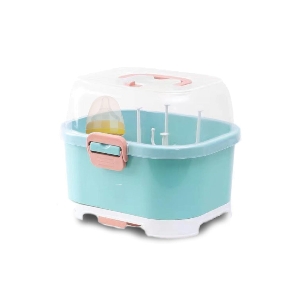 Zerone baby bottle drying rack in green for air-drying bottles