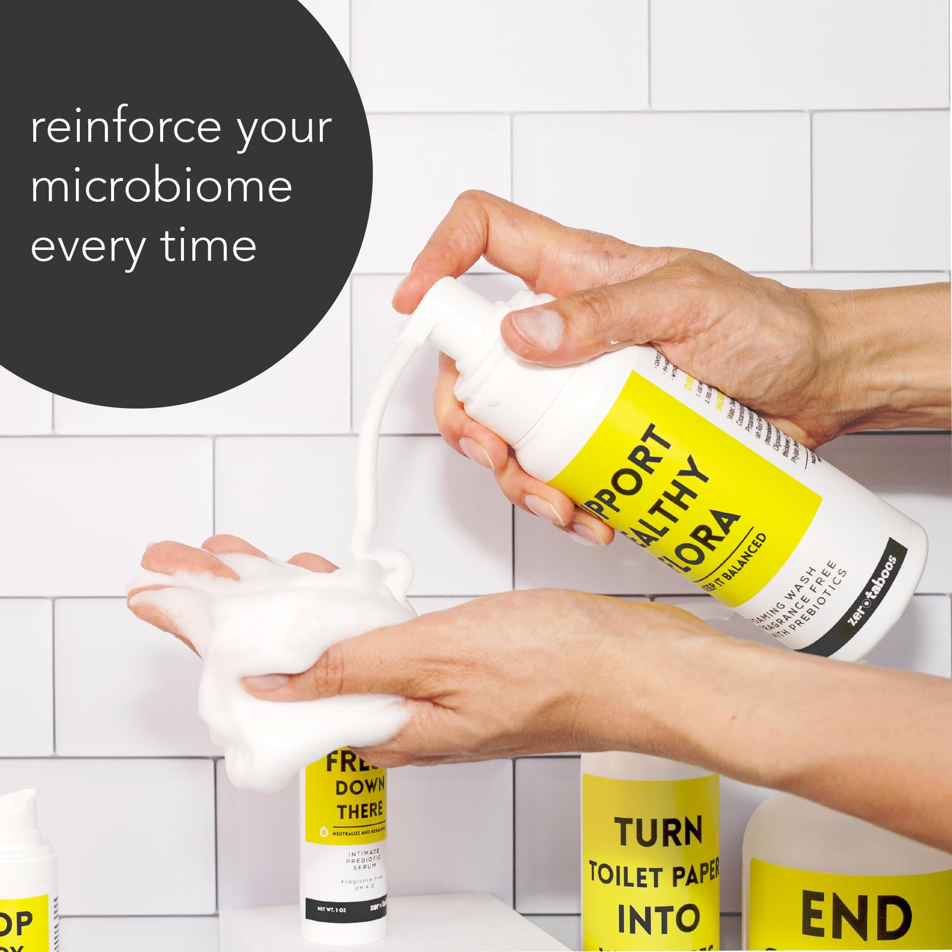 zerotaboos ph-balance-wash outer packaging communicates fragrance-free comfort