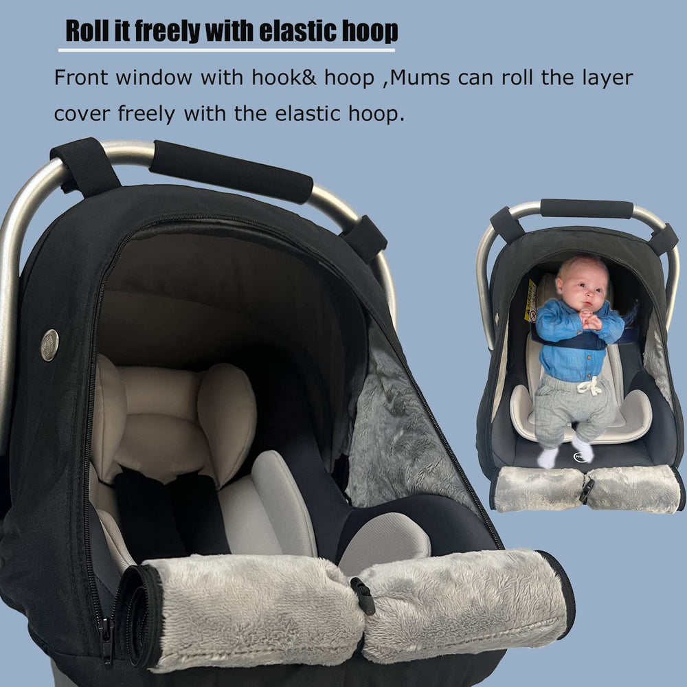 ZERTAO car seat cover winter easy installation with hook-and-loop