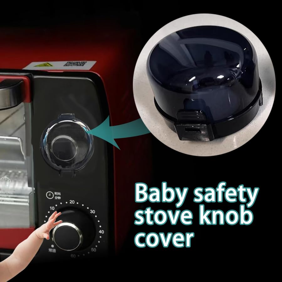 ZESHUI stove knob locks in use demonstrate adult access with child safety