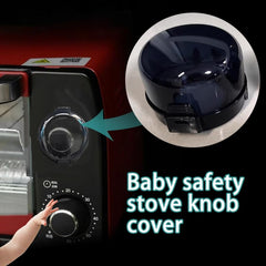 ZESHUI stove knob locks in use demonstrate adult access with child safety