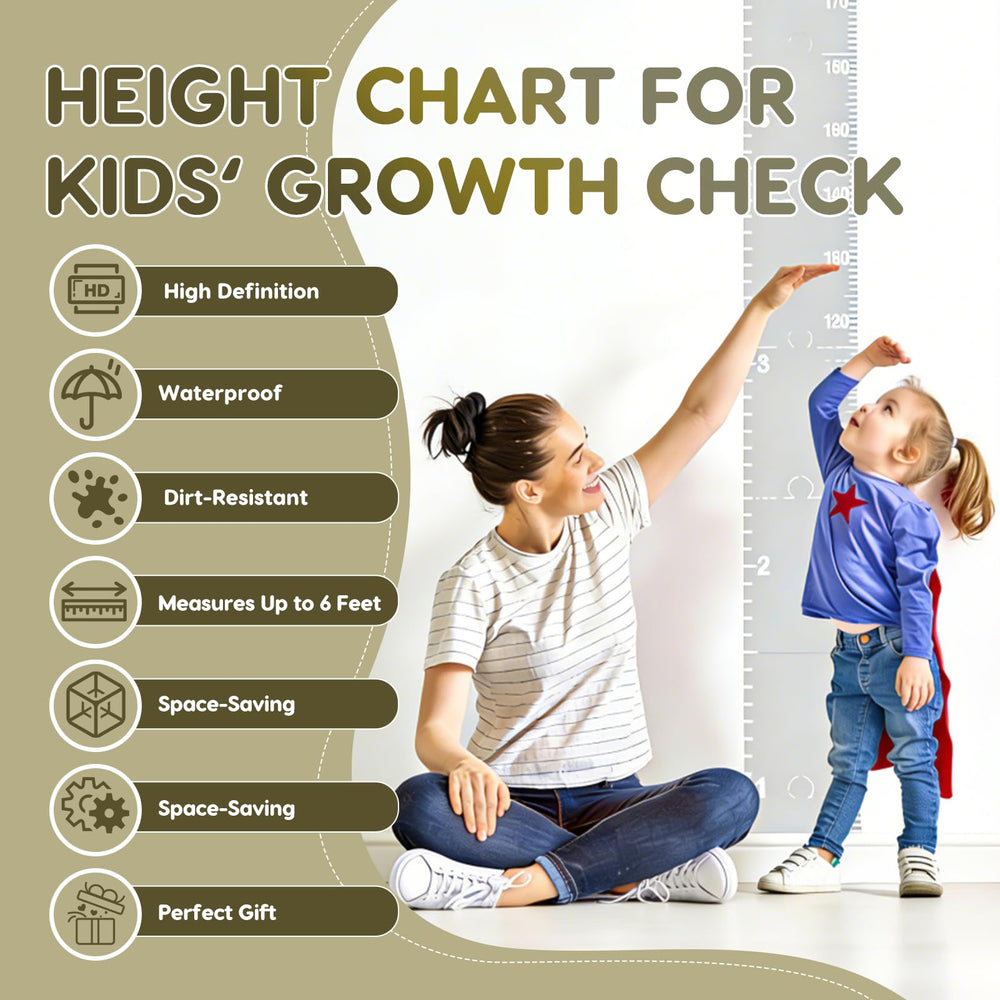 ZESTEFY foldable height chart for easy storage and setup