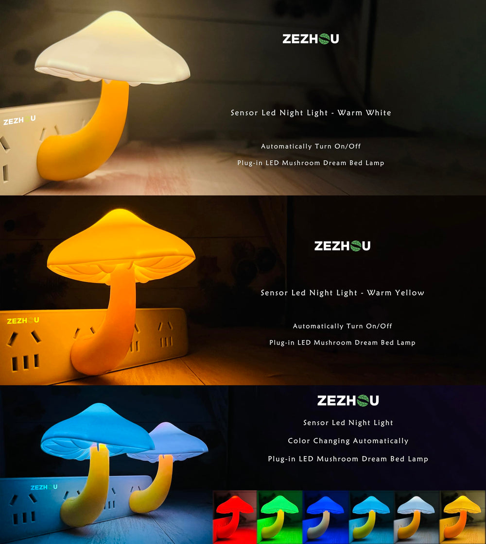 ZEZHOU two-pack mushroom night light makes a thoughtful gift for kids.