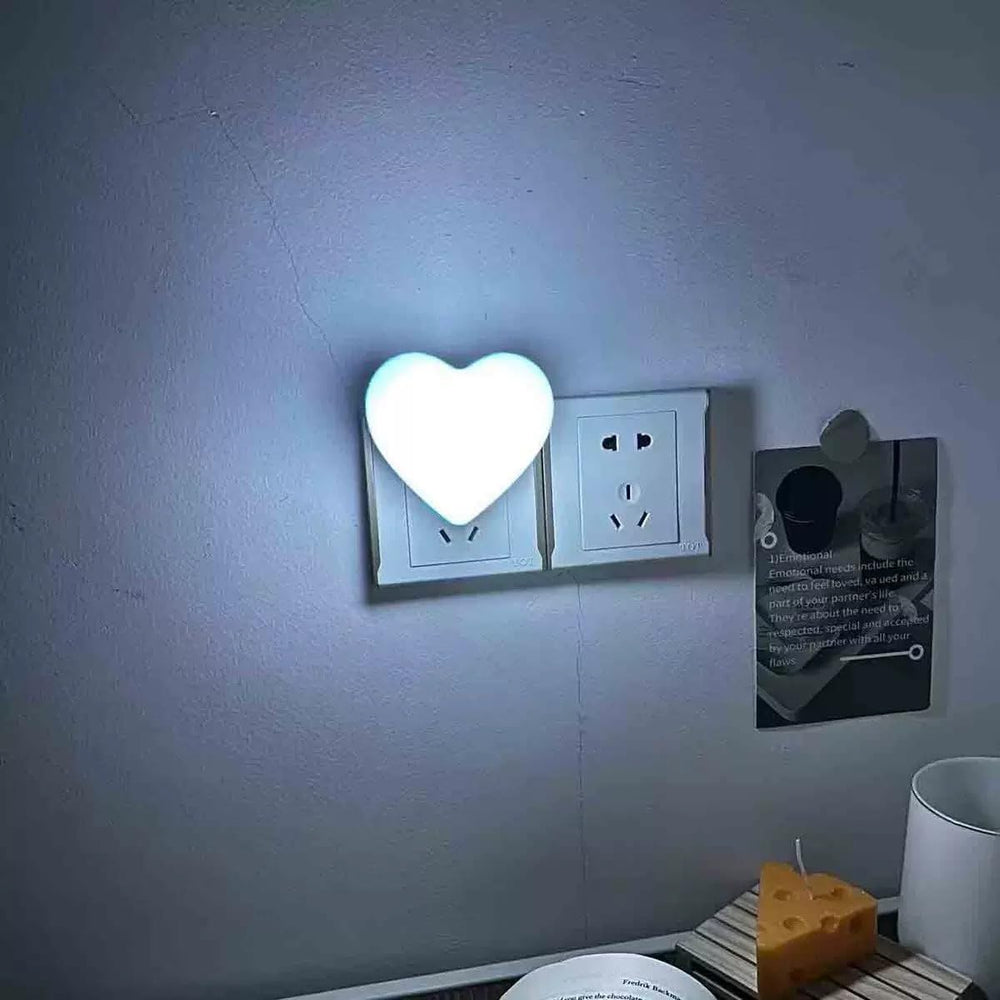 ZEZHOU heart night light compact design and outlet-friendly placement.