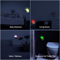 ZEZHOU LED night light adds soft color to a kids' room and nursery decor.