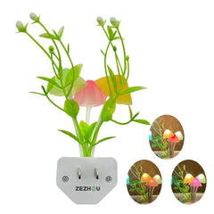 ZEZHOU mushroom night light with dusk-to-dawn sensor saves energy nightly.