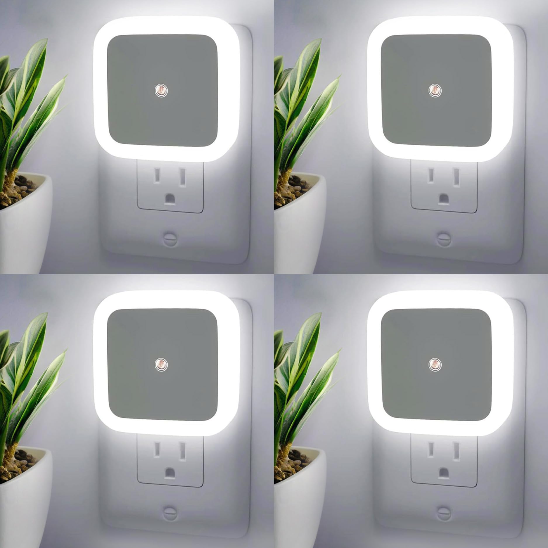 ZEZHOU night lights 4-pack wall plug illuminates softly for safe navigation
