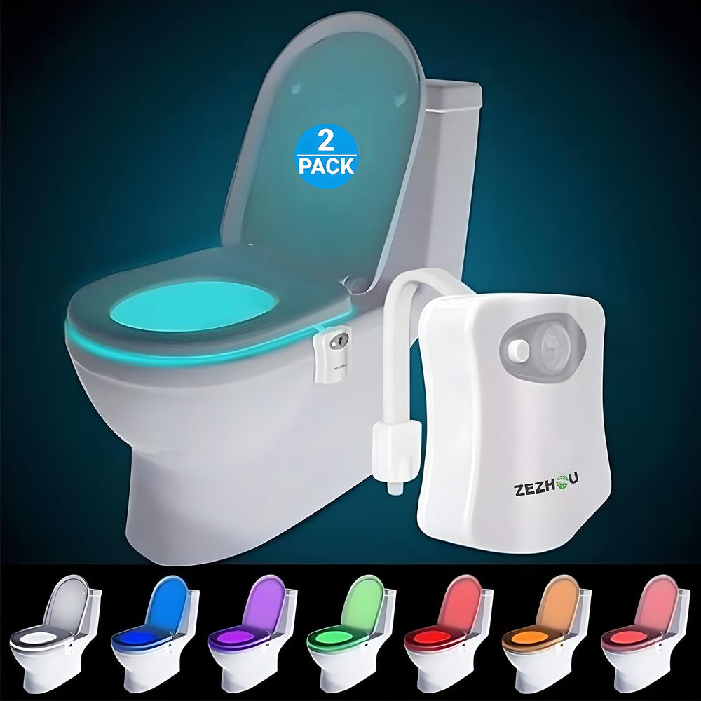 ZEZHOU Original Toilet Night Light with motion sensor lights the dark bathroom safely
