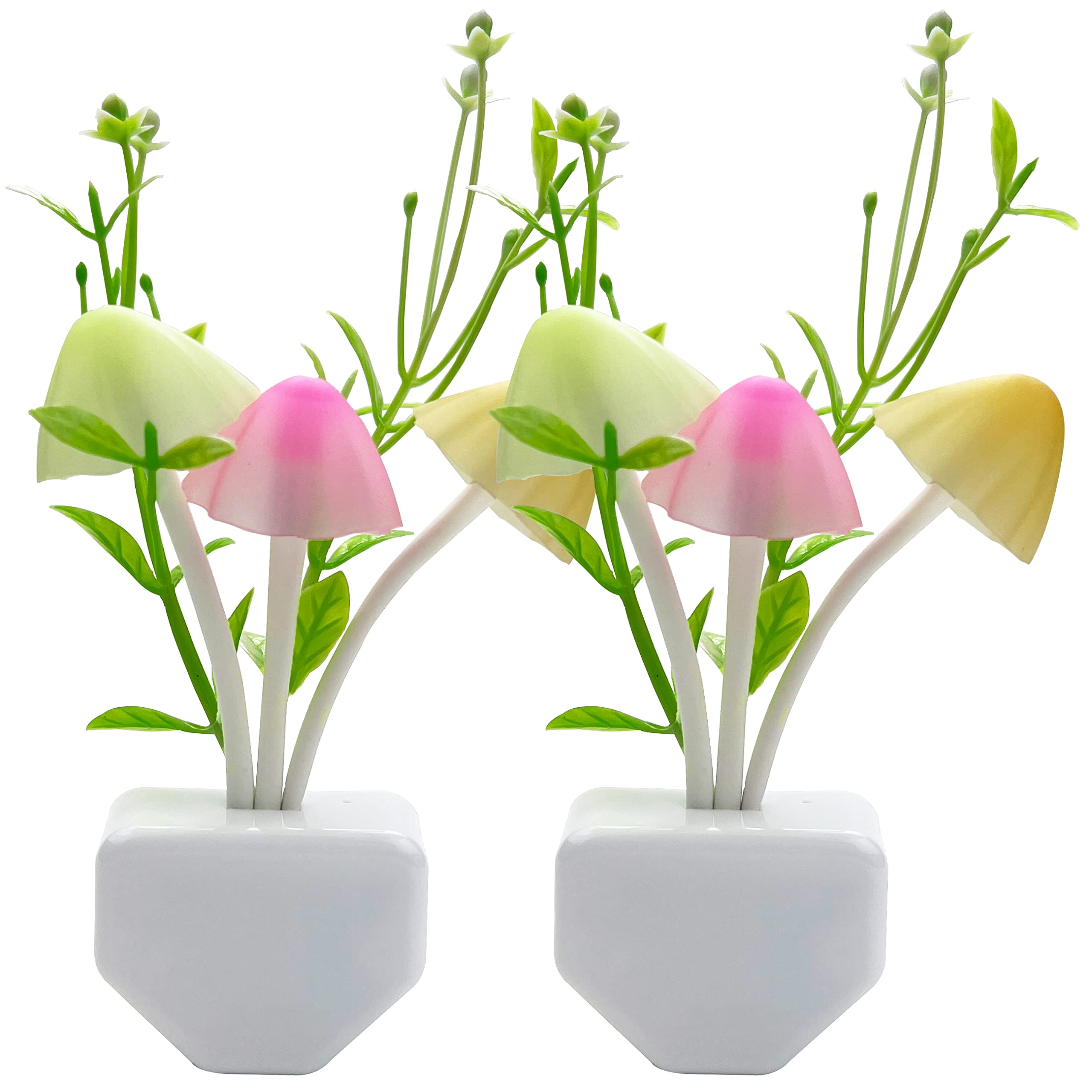 ZEZHOU smart sensor mushroom night light glows softly for nursery ambiance.
