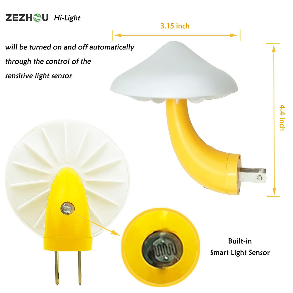 ZEZHOU soft-bright mushroom cover provides gentle illumination without glare.