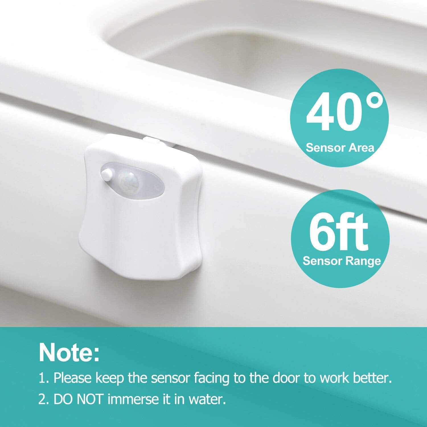 ZEZHOU toilet night light with flexible arm for easy installation