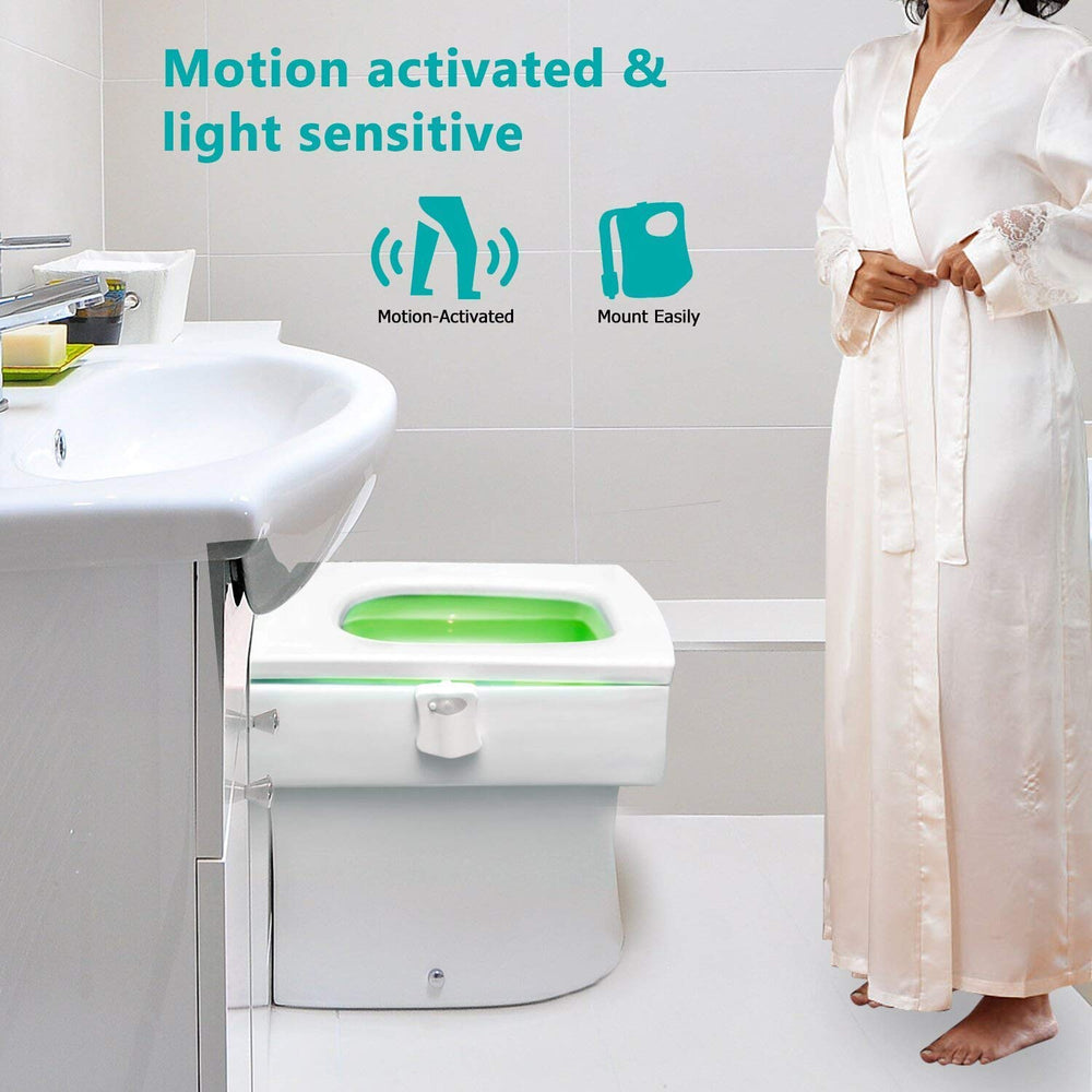 ZEZHOU toilet night light in color-rotation mode for rainbow ambience