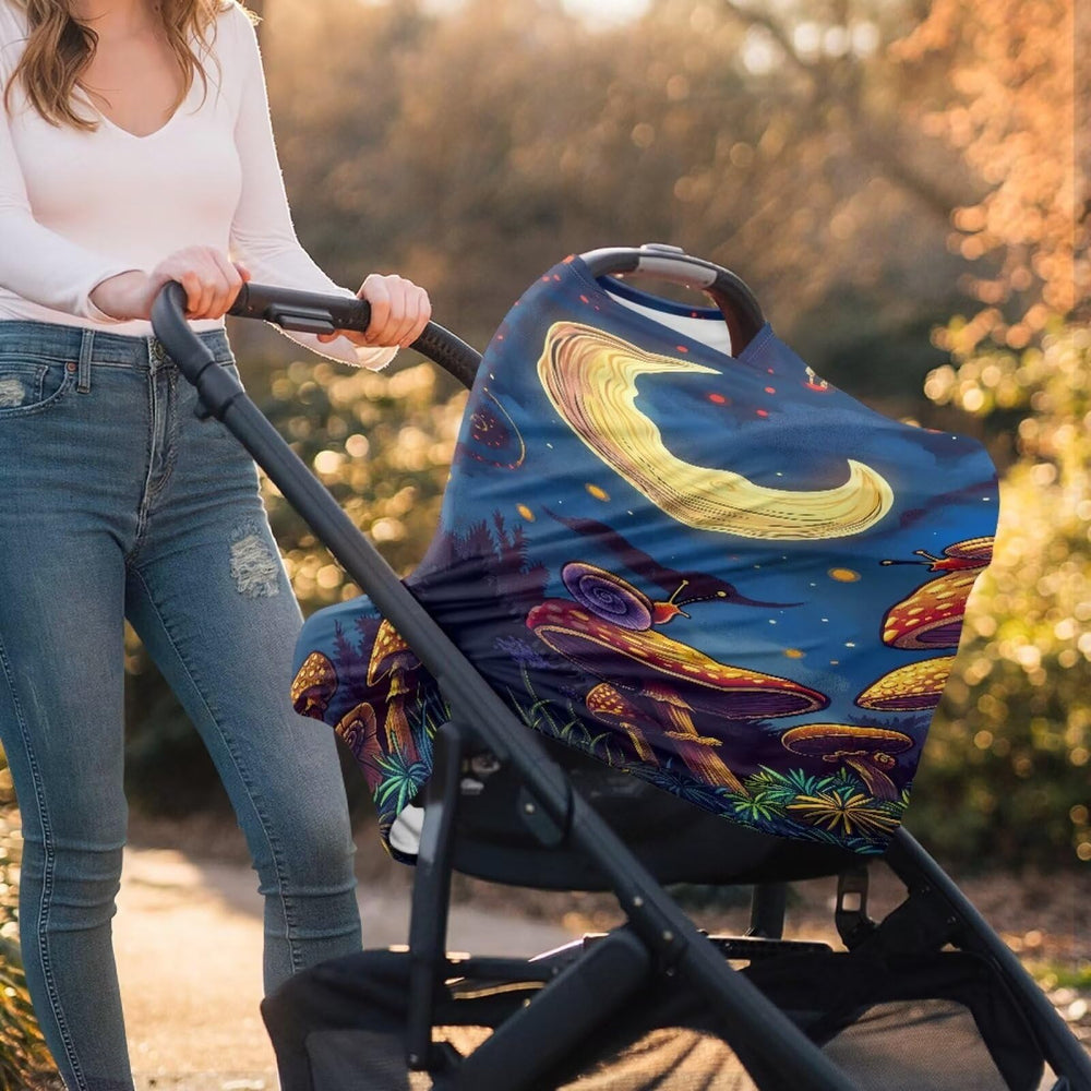 ZFRXIGN Mushroom car seat cover animal pattern protects from sun and wind while traveling.