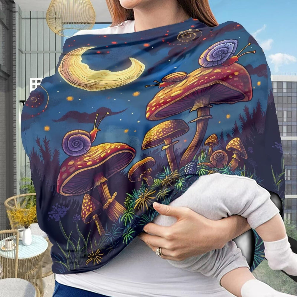 ZFRXIGN Mushroom car seat cover boho pattern adds style and privacy during outings.