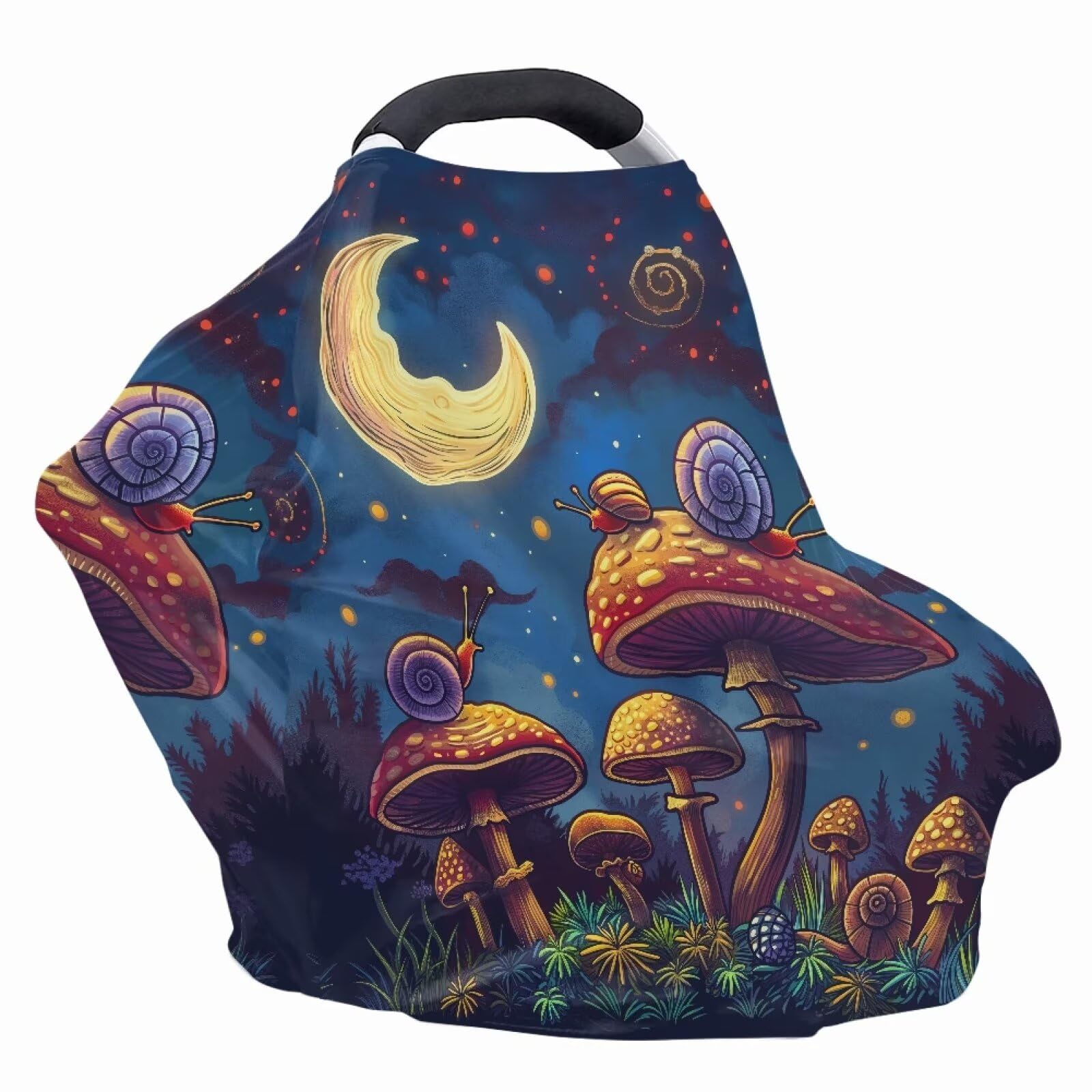 ZFRXIGN Mushroom car seat cover floral print delivers soft, breathable comfort for your baby.