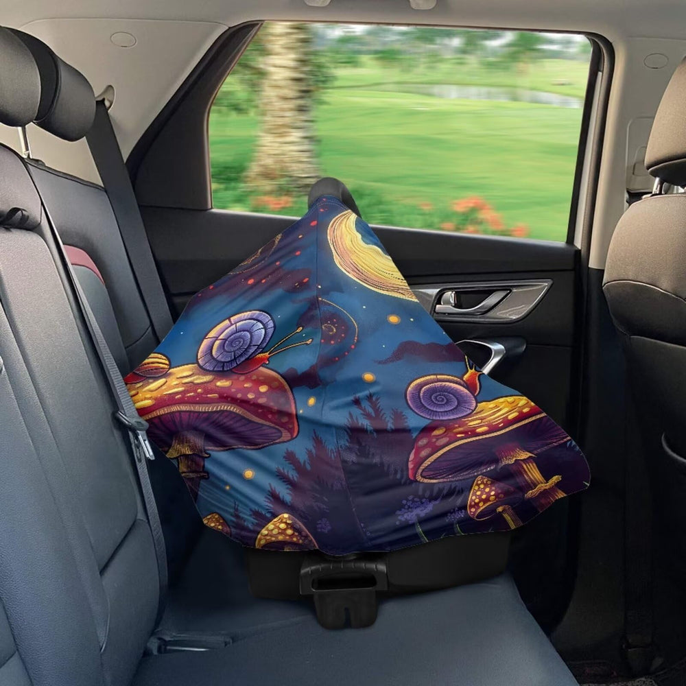 ZFRXIGN Mushroom car seat cover nursing coverage enables discreet feeding moments.