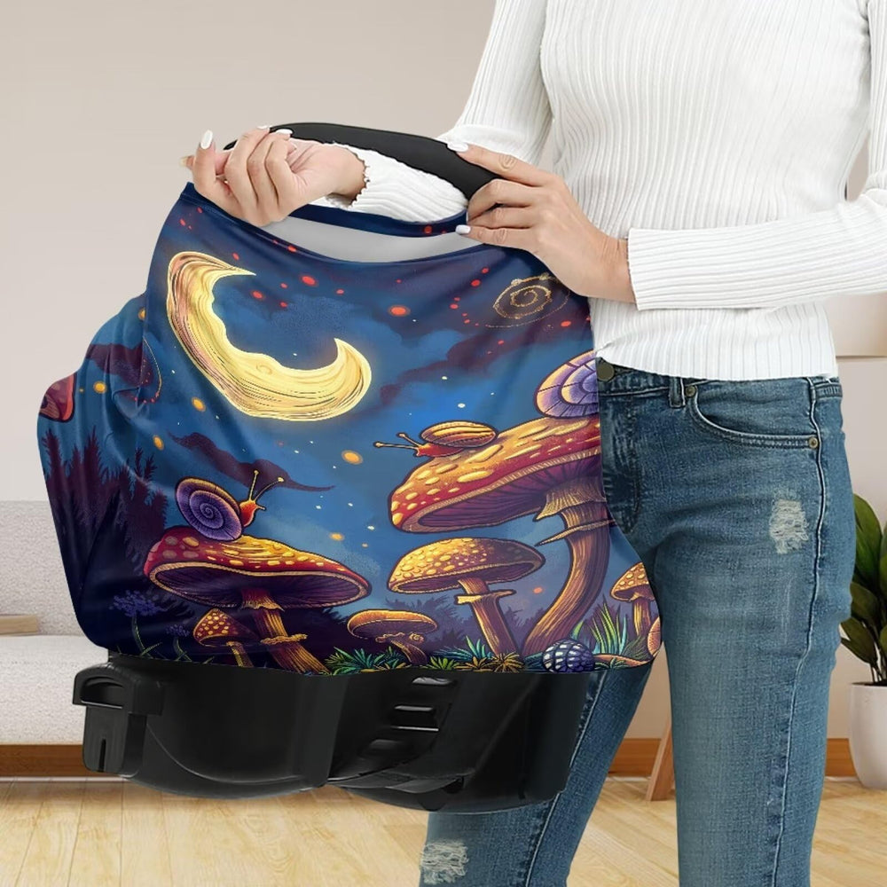 ZFRXIGN Mushroom car seat cover sun-dust protection shields your baby outdoors.