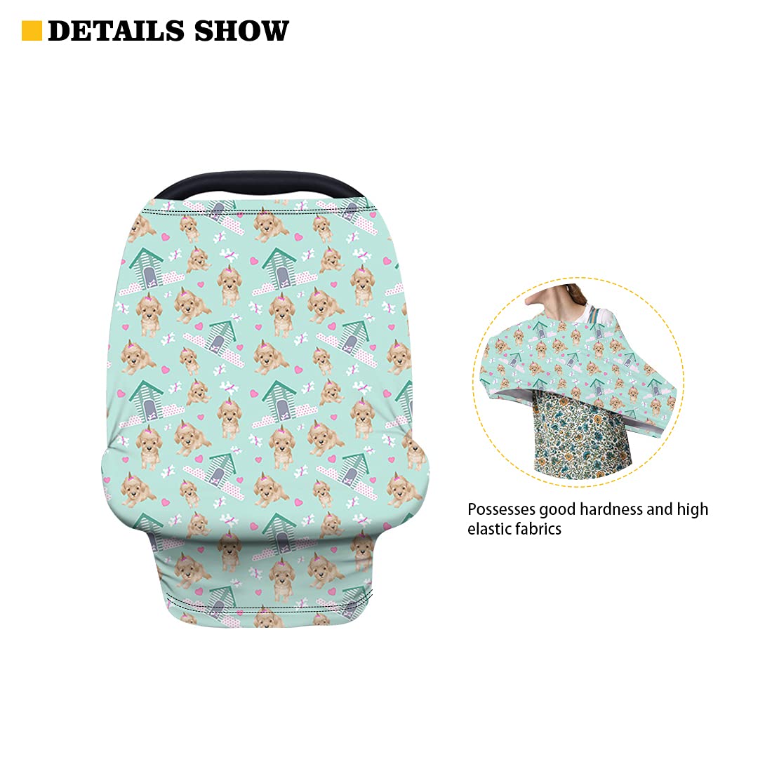 ZFRXIGN Turtle Nursing Cover breathable fabric keeps mom and baby comfortable.