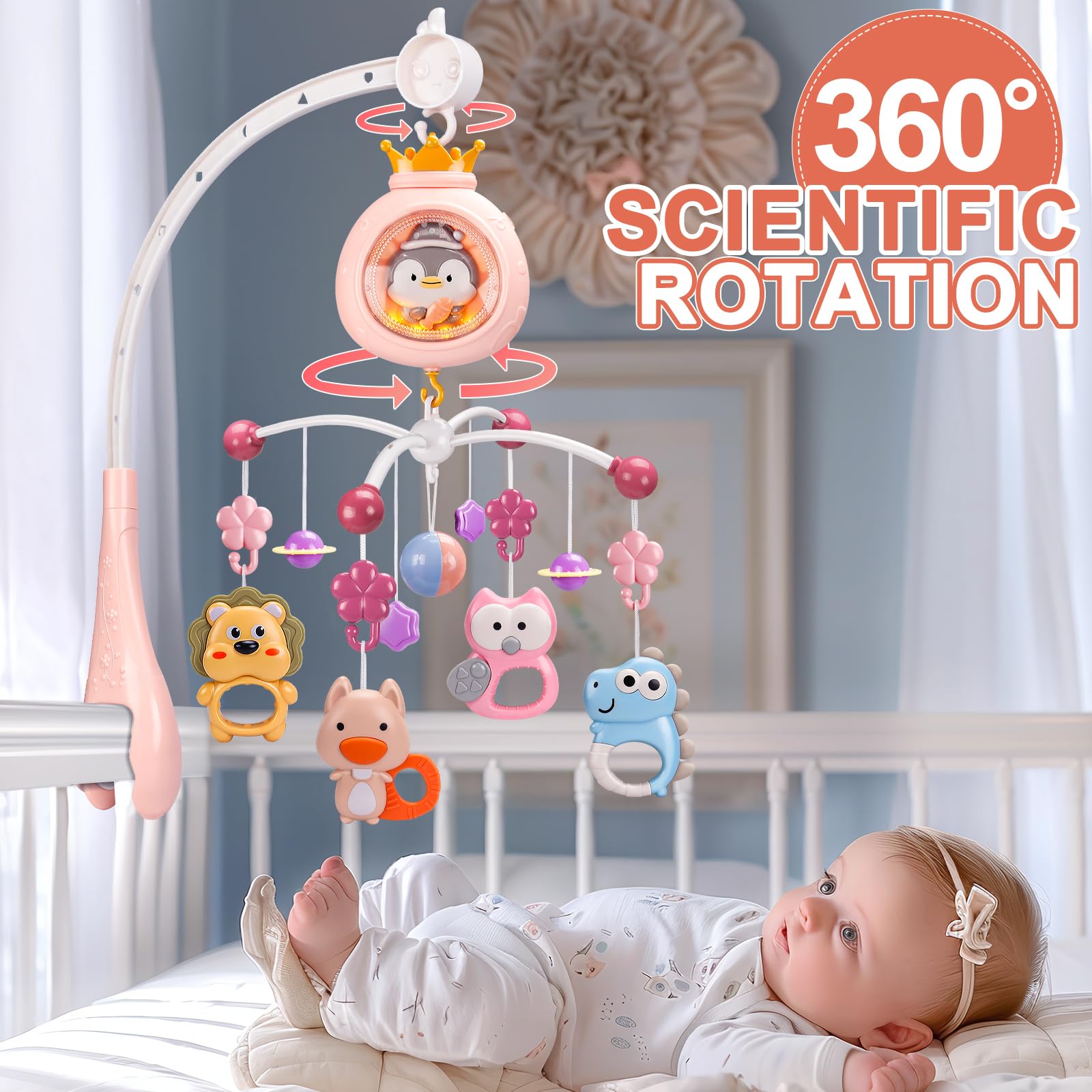 ZFSZSY crib mobile remote timer for flexible use and naps