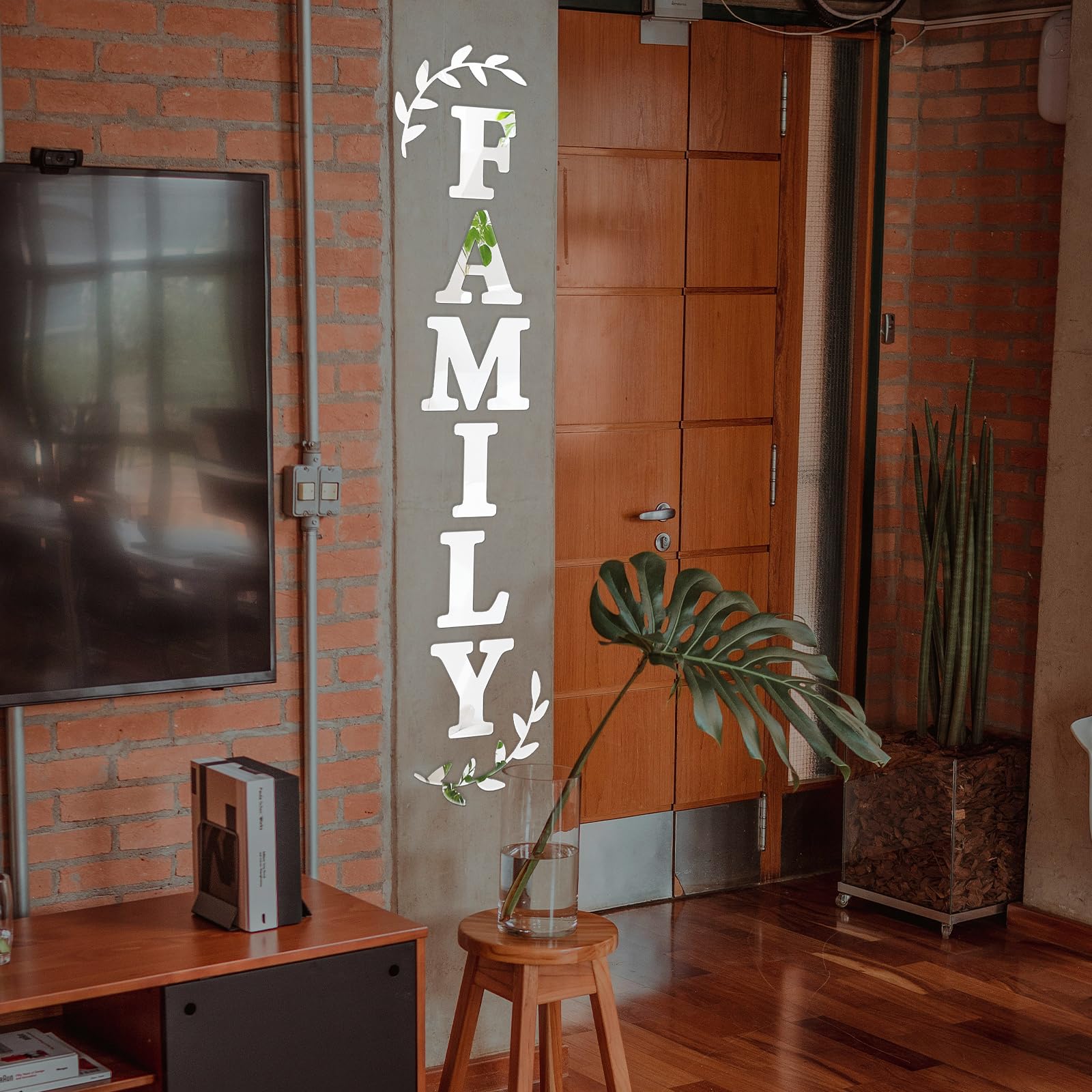 ZGWANSUI 3D acrylic mirror decal for bedroom creates a welcoming focal point.