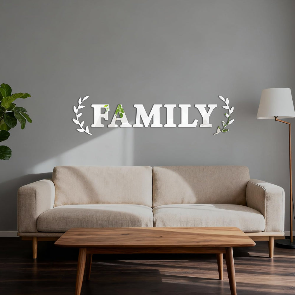 ZGWANSUI silver family letters for wall decor suit farmhouse style.