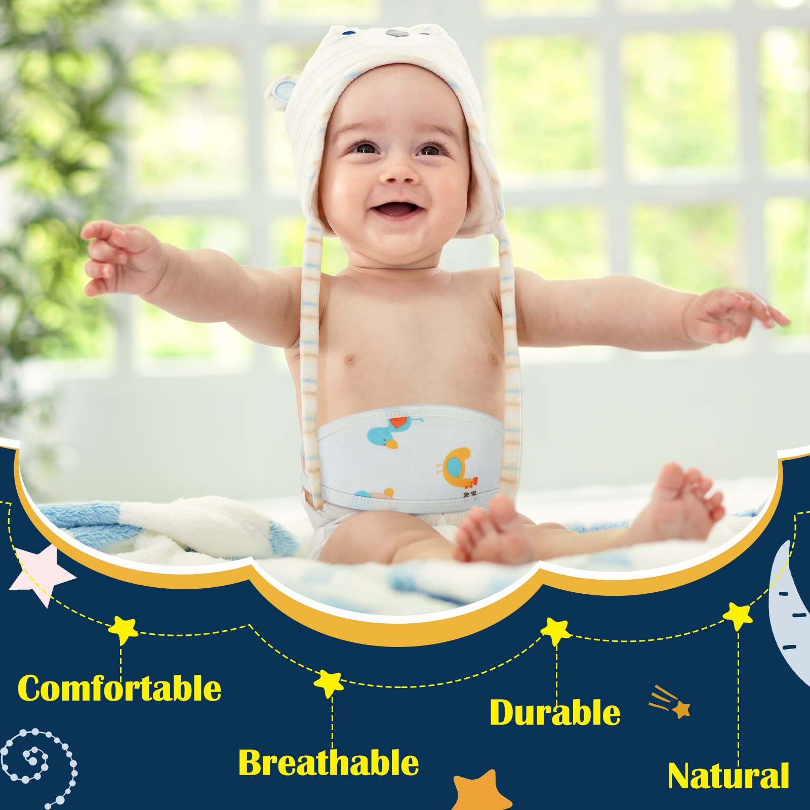 Zhanmai umbilical cord wrap in soft cotton designed for skin comfort