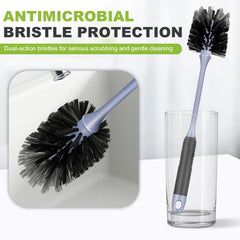 ZHAYAO non-scratch nylon bristles protect delicate glassware during cleaning.