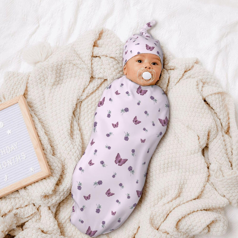 zhedongsj butterfly swaddle closeup shows soft fabric texture for comfort