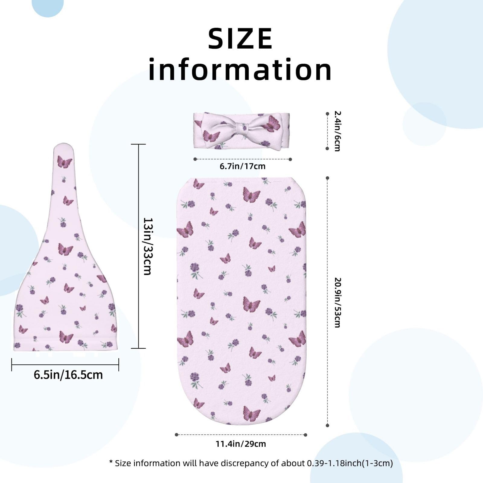 zhedongsj butterfly swaddle hat matching accessory to complete the cozy newborn look