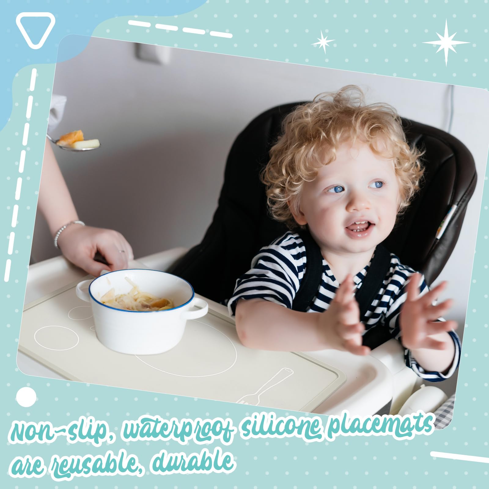 Zhehao Montessori placemat with hanging-hole design stores neatly when not in use.