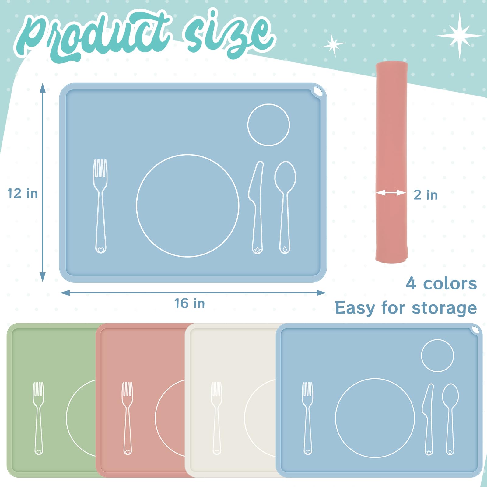 Zhehao Montessori placemat red variant provides non-slip stability during toddler mealtime.
