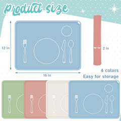 Zhehao Montessori placemat red variant provides non-slip stability during toddler mealtime.