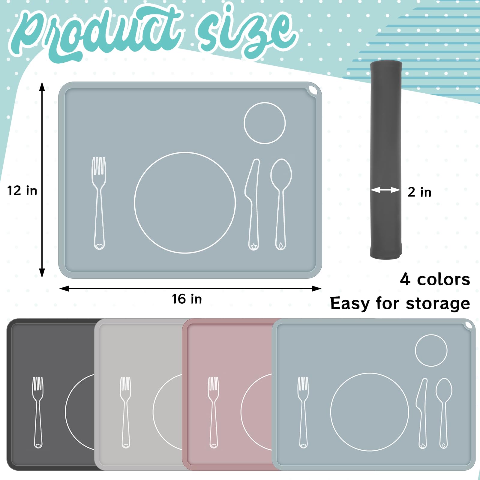 Zhehao silicone placemat texture close-up showing smooth, durable surface.