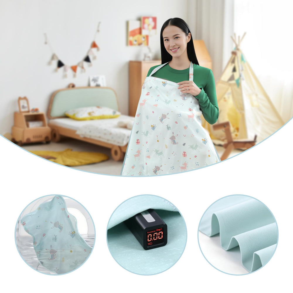 ZHIYUEJING nursing cover mesh-panel-ventilation allows airflow while watching baby.