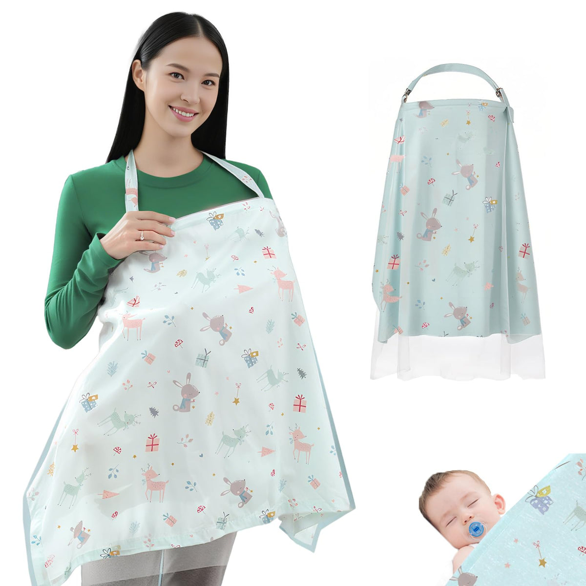 ZHIYUEJING nursing cover privacy-coverage for discreet feeding in public.