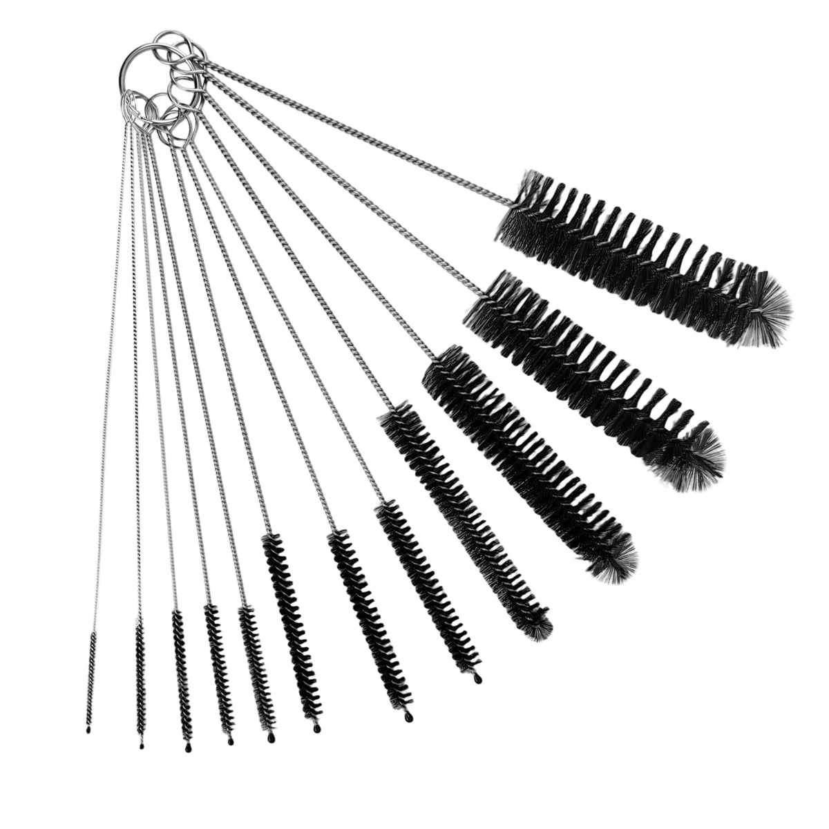 ZHJISHGUO 12-brush set cleans baby bottles and narrow openings with thorough precision.