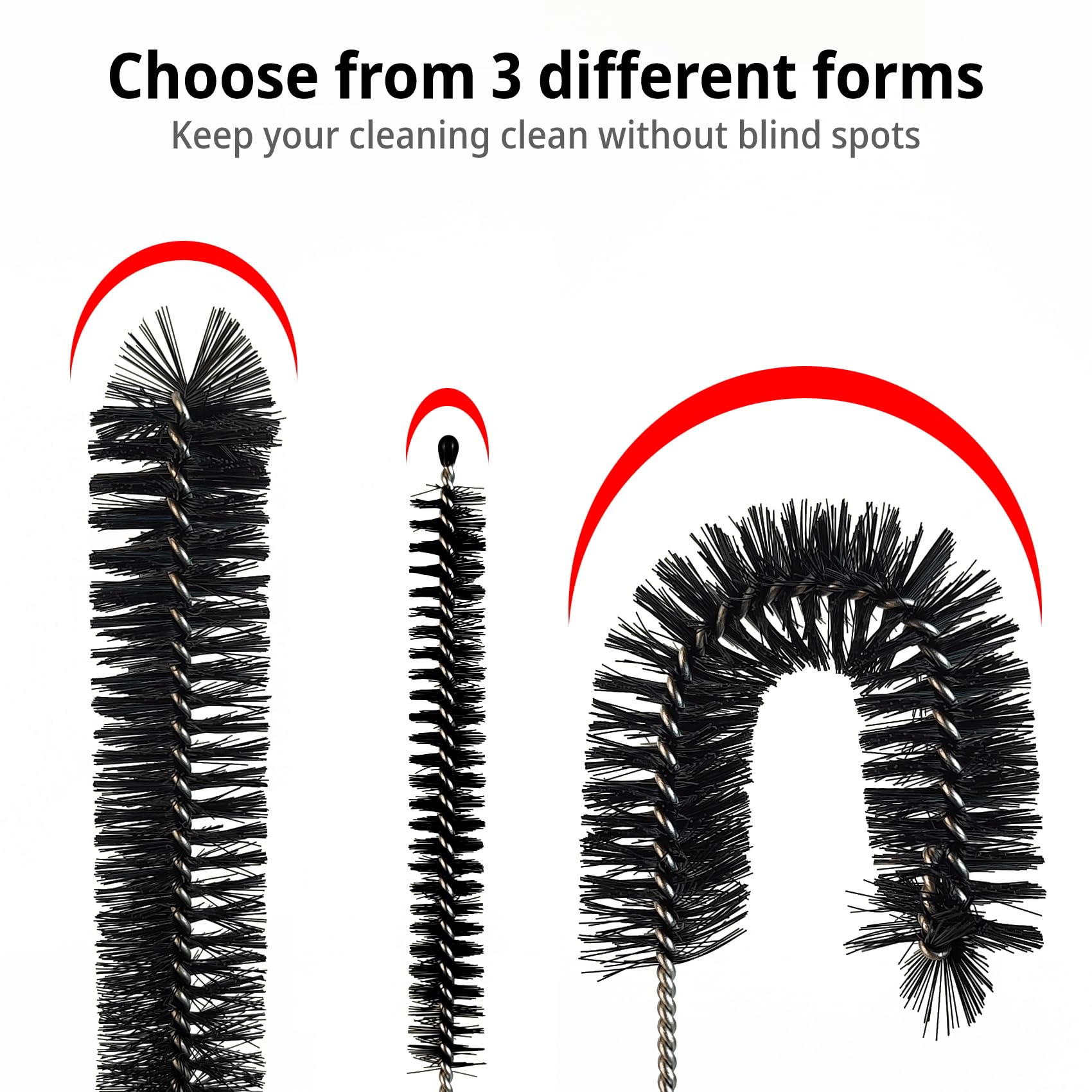 ZHJISHGUO narrow-neck container brush cleans hard-to-reach areas without scratching.
