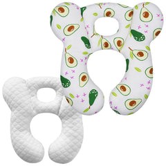 ZHOMA Avocado travel pillow in U-shape fold showing compact travel-friendly design