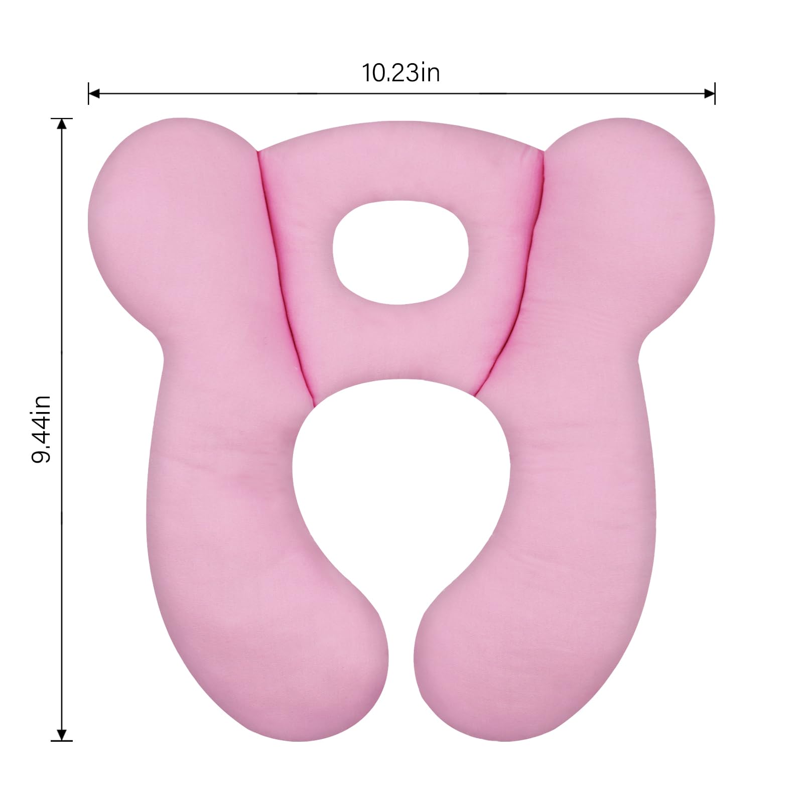ZHOMA travel pillow pink for strollers and pushchairs offers soft secure sleep on outings.