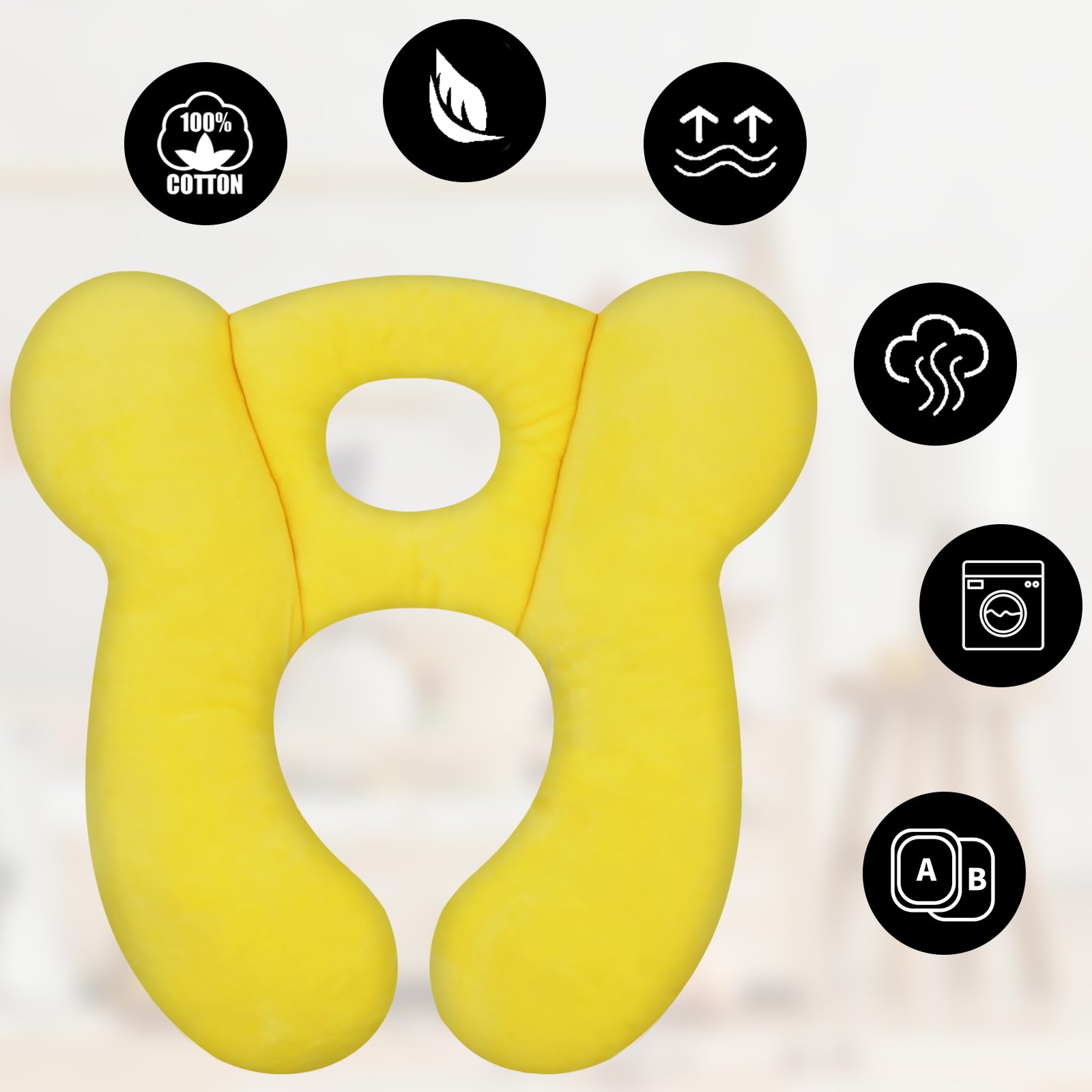 ZHOMA portable pillow lightweight for car seats and strollers