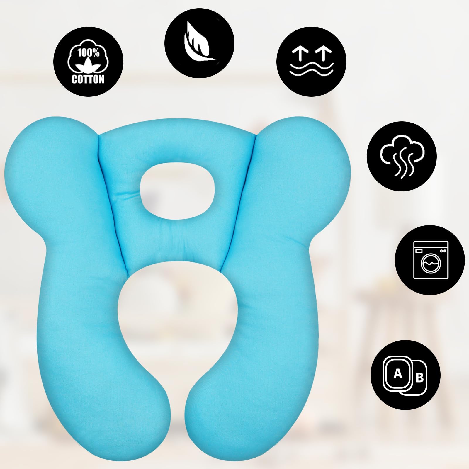 ZHOMA travel pillow is machine washable for easy cleaning after trips.