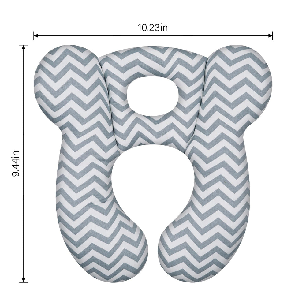 ZHOMA baby travel pillow uses soft cotton for skin-friendly comfort.