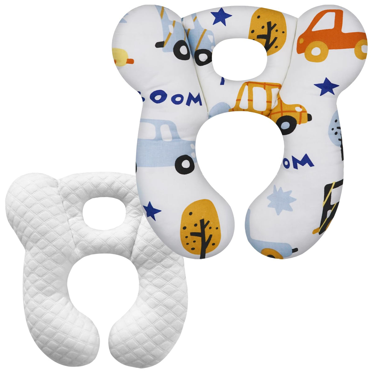 ZHOMA baby travel pillow shows the U-shape design for car-seat comfort.