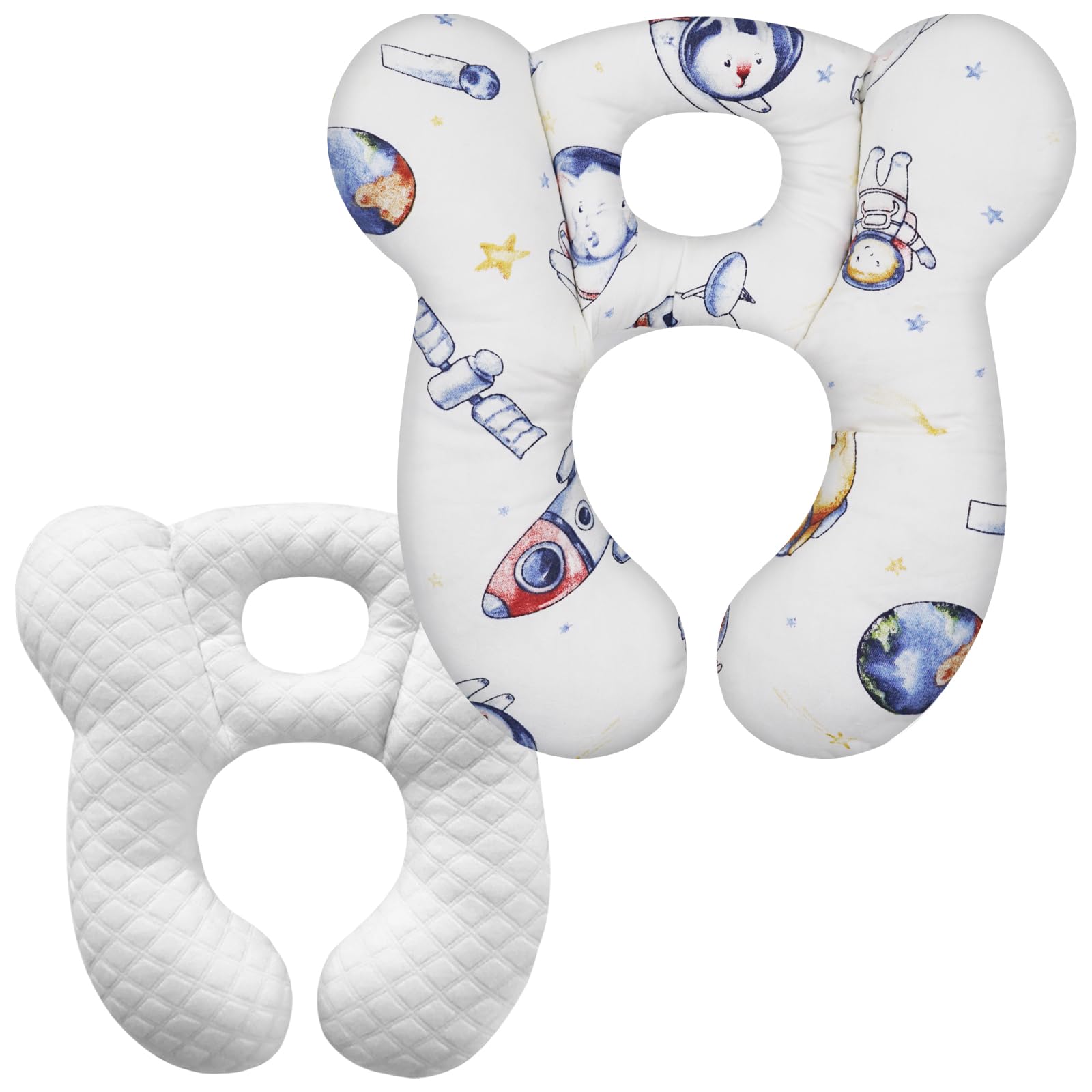 ZHOMA Baby Travel Pillow in car seat, soft U-shape support for naps