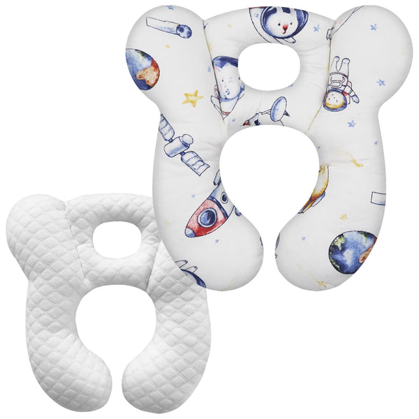 ZHOMA Baby Travel Pillow in car seat, soft U-shape support for naps